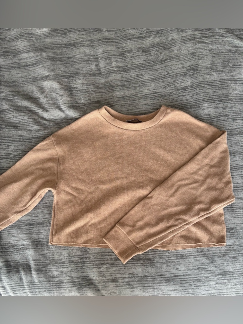 ZARA Cropped Crewneck Sweater